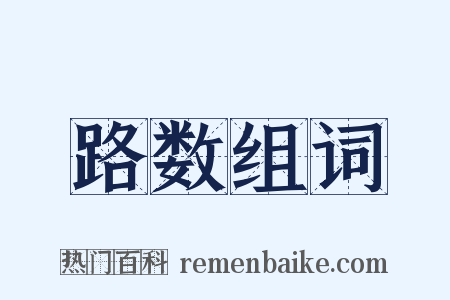 路数组词是什么意思的图片